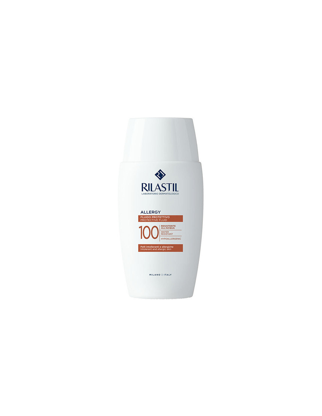 Rilastil Allergy Fluido Protettivo 100 per Pelli Intolleranti e Allergiche Resistente all&#39;acqua 50ml