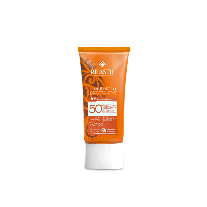 Rilastil Sun System Tattoo con Pro-Dna Complex Azione Elasticizzante Protezione Molto Alta SPF 50+ 75ml