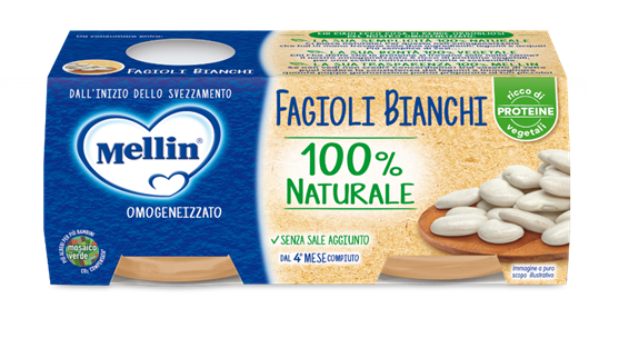 Mellin Omogeneizzato di Verdure Fagioli Bianchi 2x80g