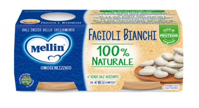 Mellin Omogeneizzato di Verdure Fagioli Bianchi 2x80g