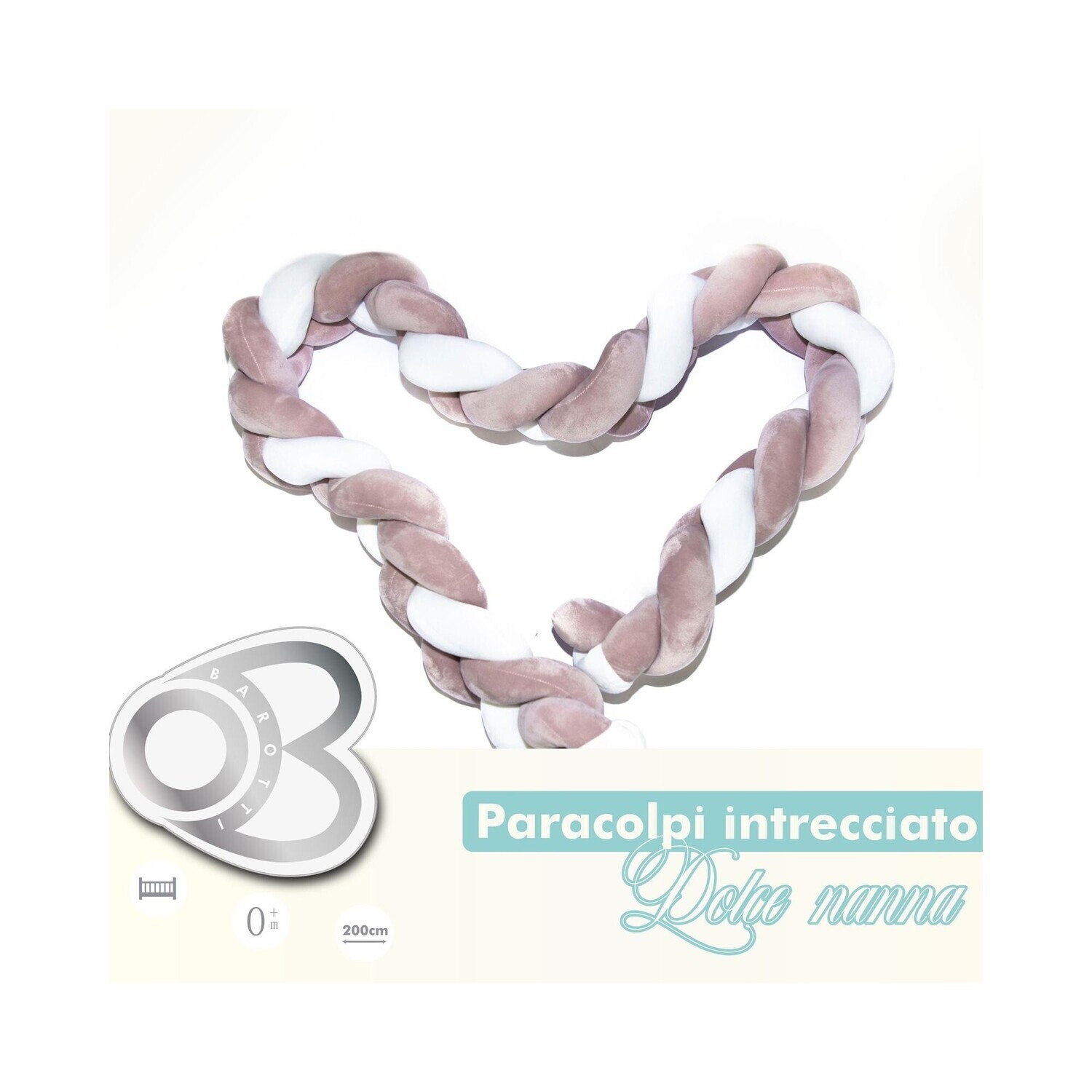 Barotti Paracolpi Treccia Dolce Nanna Tortora metri 2