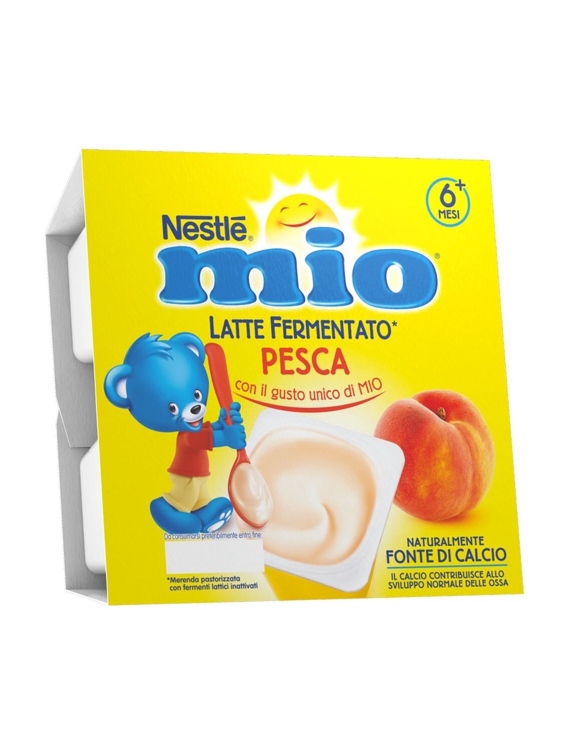 Nestle Mio Merende Latte Fermentato Pesca 4x100g