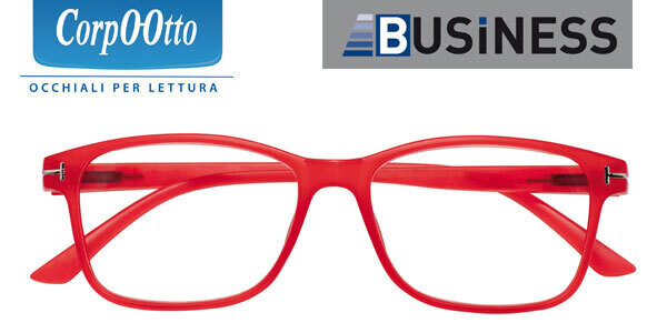 CorpOOtto Occhiali da Lettura Business Rosso