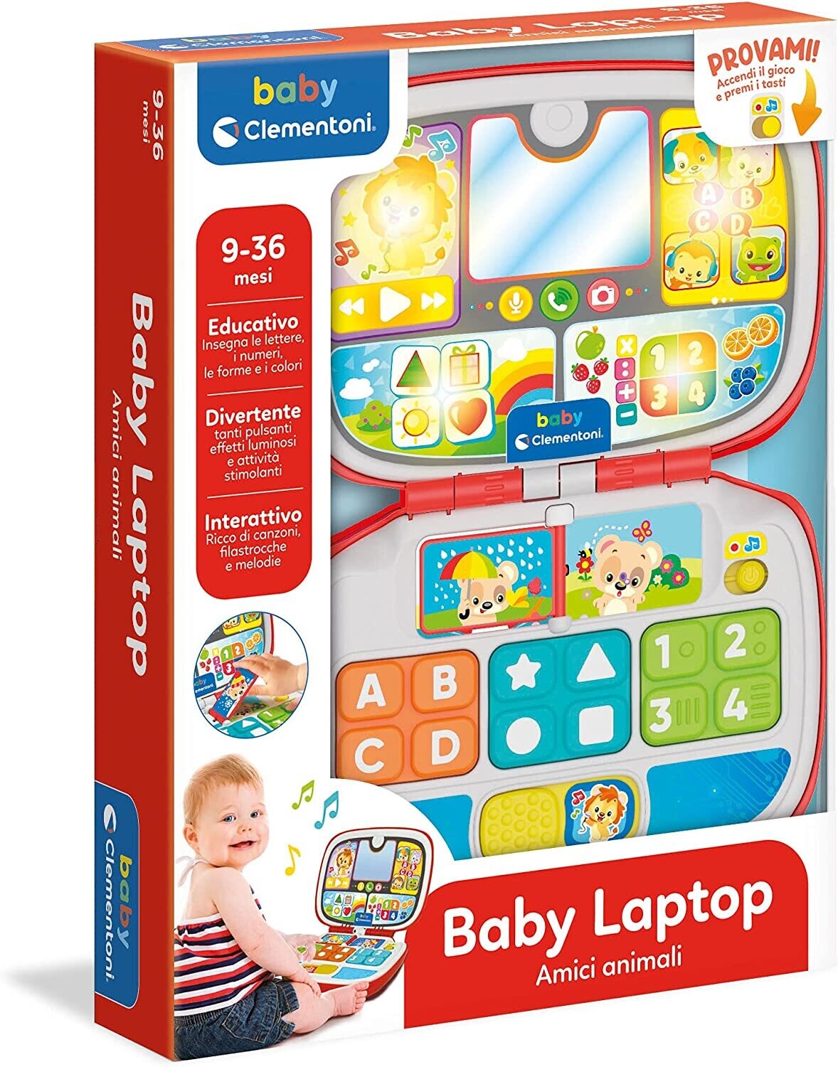 Clementoni Baby Laptop Amici Animali 9-36 mesi