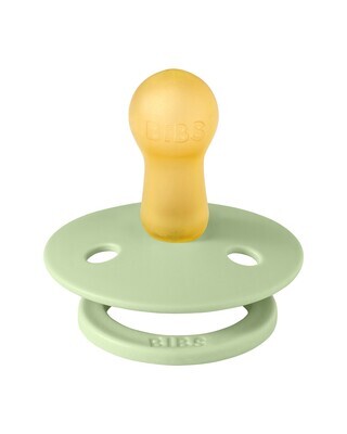 Bibs Colour Pacifier Set Succhietti Celeste Verde 0-6Mesi Tettarella Rotonda in Gomma 2pz