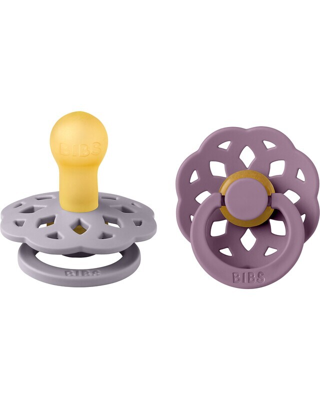 Bibs Boheme
Set di 2 Ciucci Viola Uva Tettarella 6+m in Gomma Naturale Senza BPA PVC e Ftalati