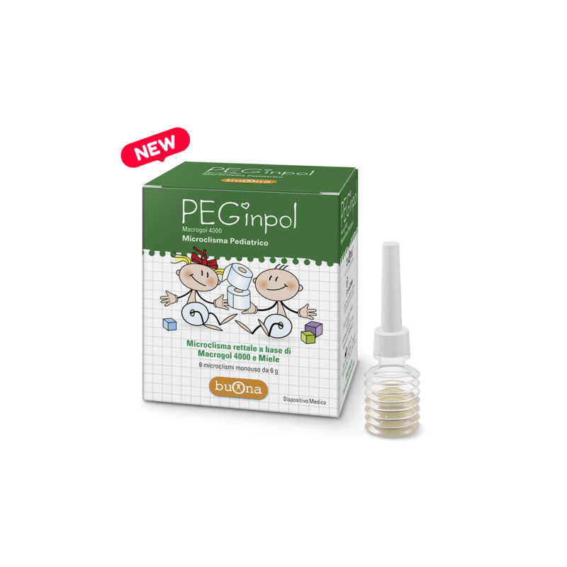 Buona Peginpol Macrogol 4000 Microclisma Pediatrico 6 PZ Monouso da 6 gr