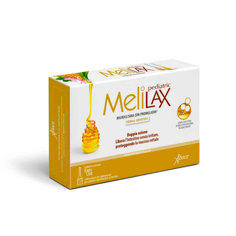 Melilax Pediatric Microclisma con  Promelaxin  6 pz monouso con copricannula da 5g