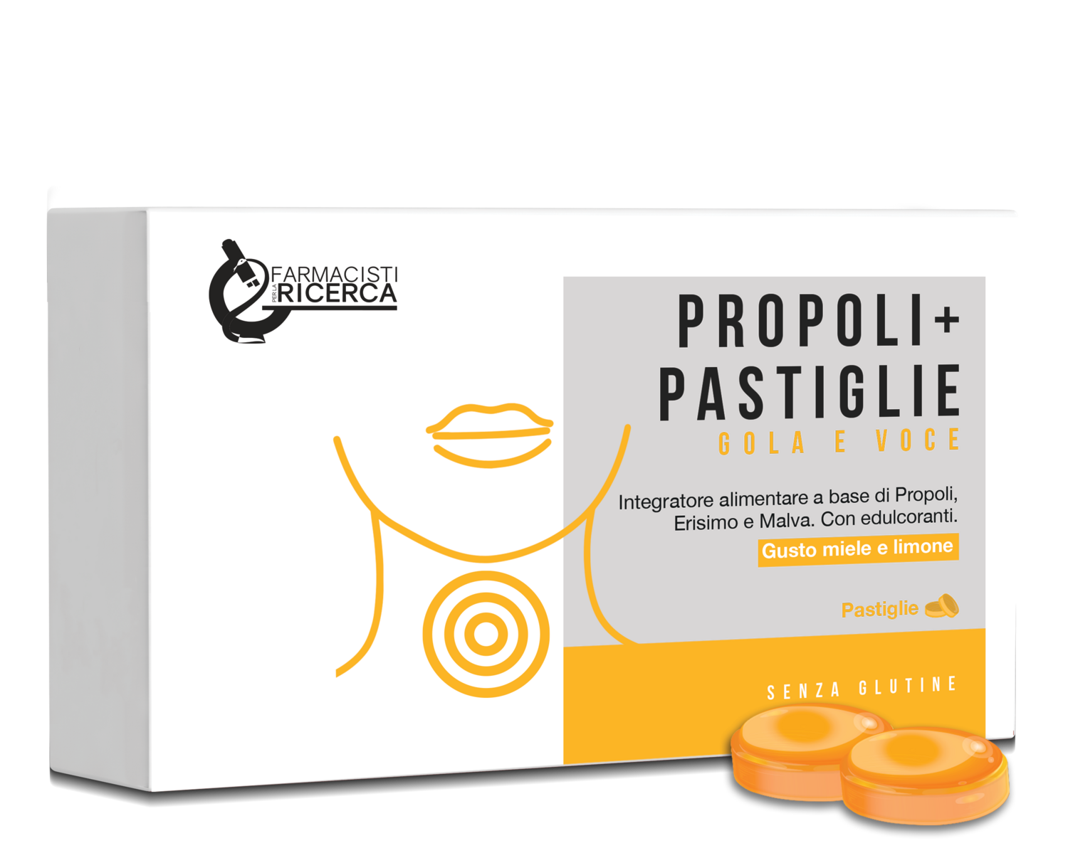 L.R.B. Propoli+ Pastiglie Gola e Voce Integratore miele e limone 20 pastiglie