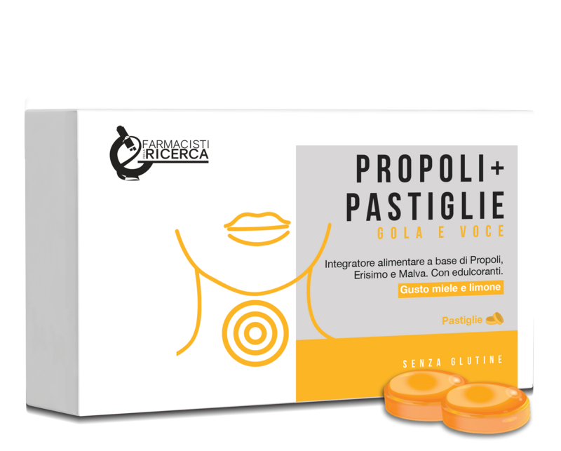 L.R.B. Propoli+ Pastiglie Gola e Voce Integratore miele e limone 20 pastiglie