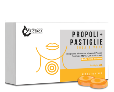 L.R.B. Propoli+ Pastiglie Gola e Voce Integratore miele e limone 20 pastiglie