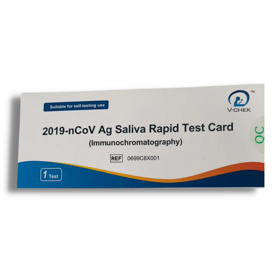 Immunocromatografia V-Check 2019-NCOV Ag Card Test Antigenico Salivare Sapido per Autotest - test singolo - 1test/1kit