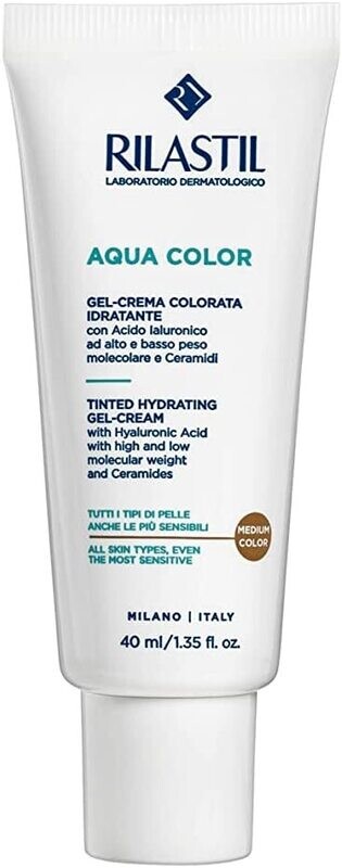 Rilastil Aqua Color Gel Crema Colorata Idratante 40ml Medium Color