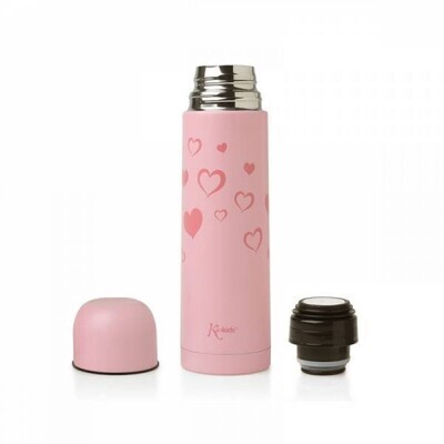 Kiokids Termos per Liquidi Acciaio Inox Rosa con doppia parete da 500 ml cod.3102
