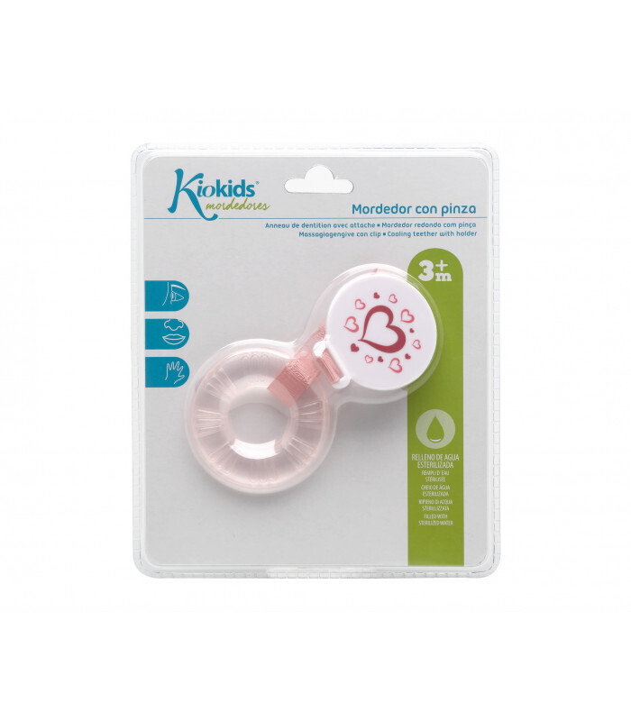 Kiokids Massaggiagengive con Clip Cuori Rosa