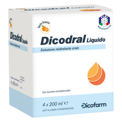 Dicofarm Dicodral Liquido Soluzione Reidratante Orale 4 busine da 200ml