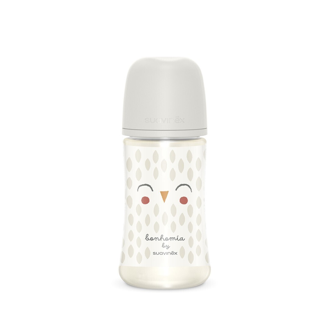 Suavinex Biberon Bonhomia Tettarella Simmetrica SX Pro Flusso Medio Bianco 270ml