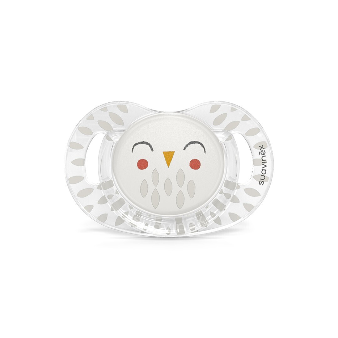 Suavinex Succhietto Bonhomia con Tettarella Simmetrica SX Pro +18 Mesi Bianco