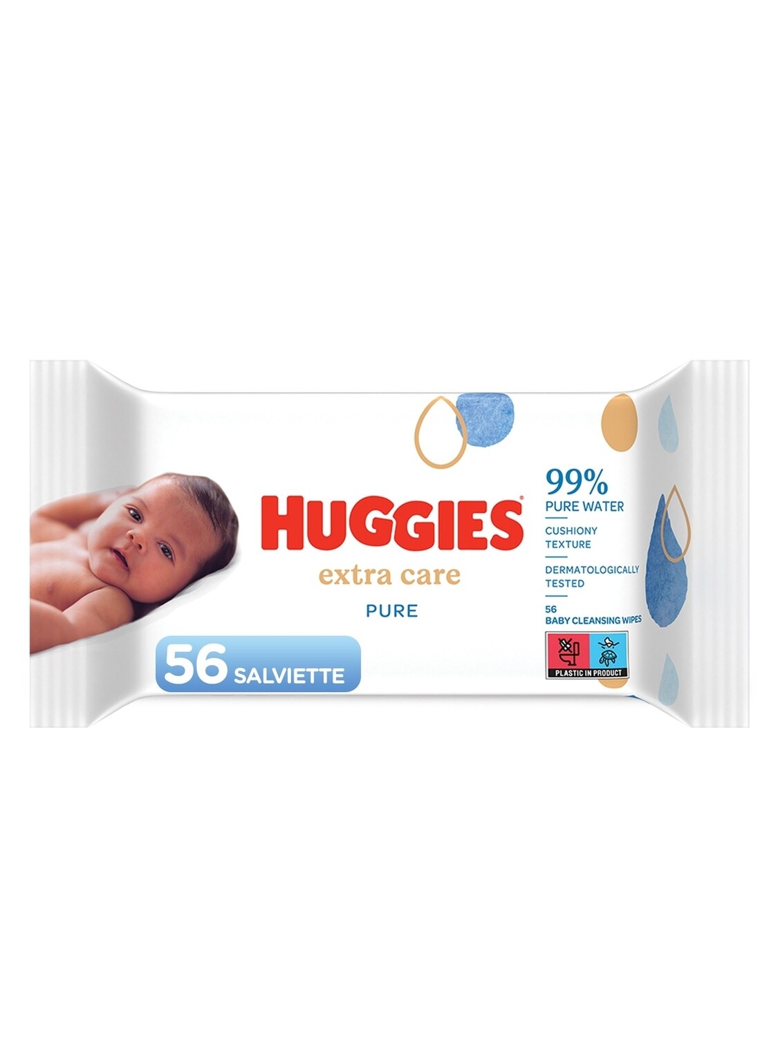 Huggies Salviettine Extra Care Pure da 56pz