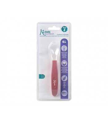 Kiokids Cucchiaino Silicone Rosa