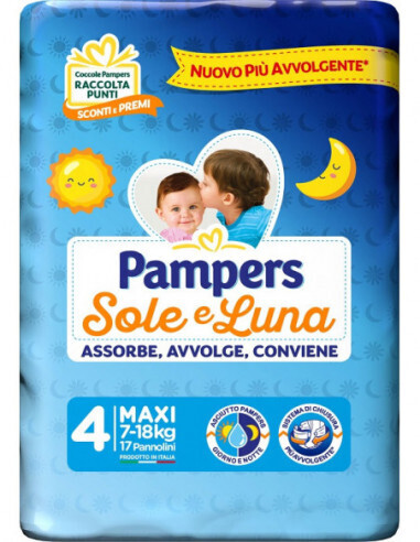 Pampers Pannolino Sole e Luna Maxi 7-18 kg da 17Pz