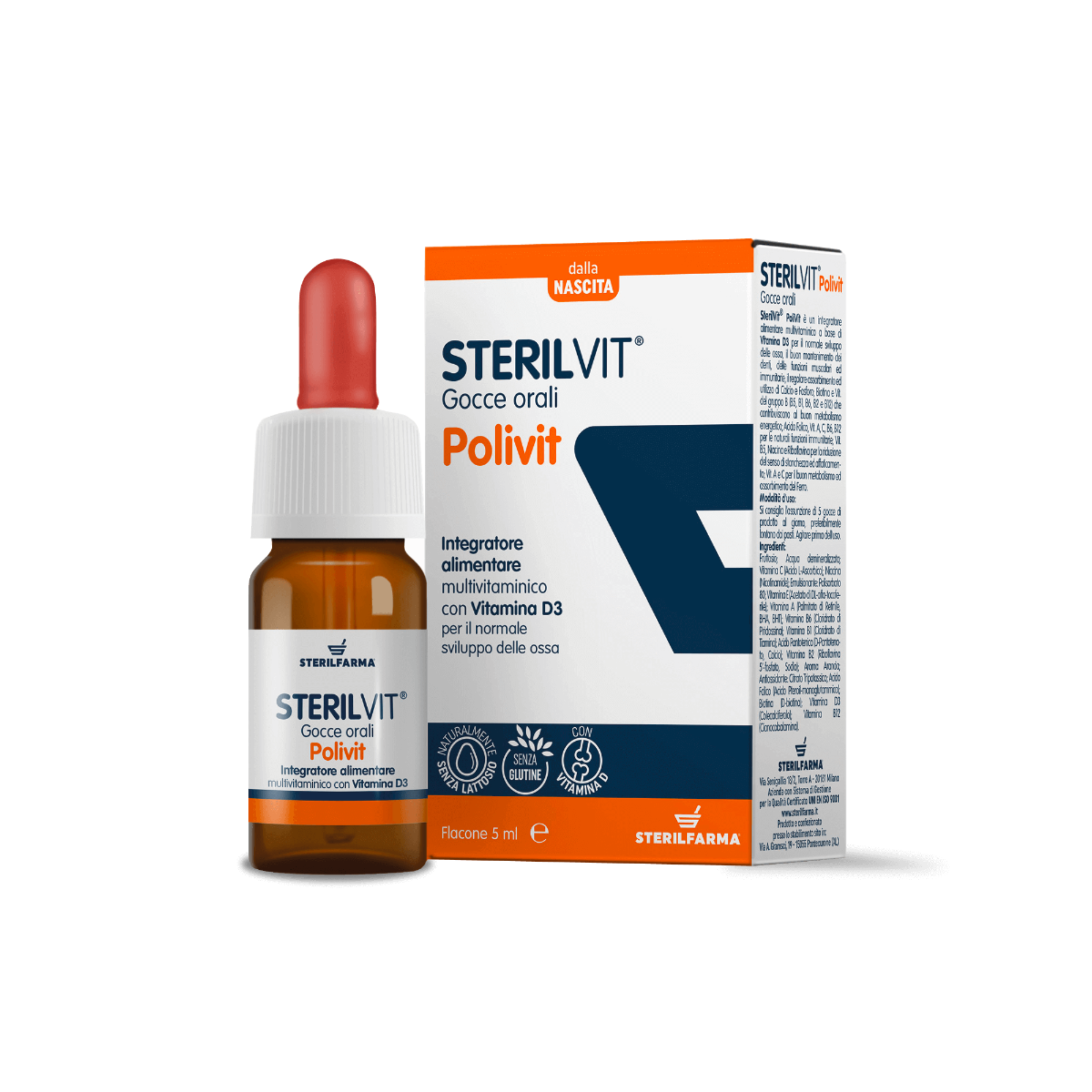Sterilfarma Sterilvit Polivit Gocce Flacone da 5ml
