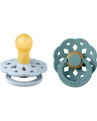 Bibs Boheme
Set di 2 Ciucci Baby Blu e Verde Acqua Tettarella 6+m in Gomma Naturale Senza BPA PVC e Ftalati