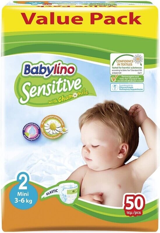 Babylino Pannolino Sensitive Doppio N2 3-6kg pz50