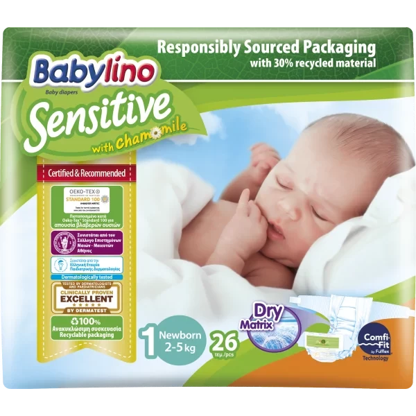 Babylino Pannolino Sensitive N1 2-5Kg pz26