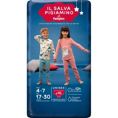 Pampers Salvapigiamino 4-7 Anni  17-30 kg da 10pz