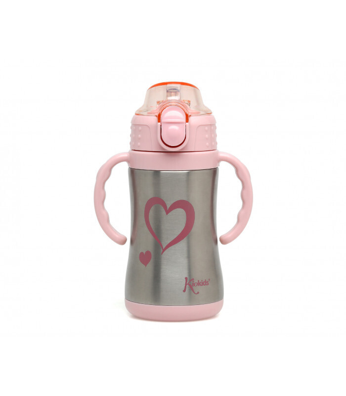 Kiokids Tazza Termica Rosa Apprendimento Acciao 280ml