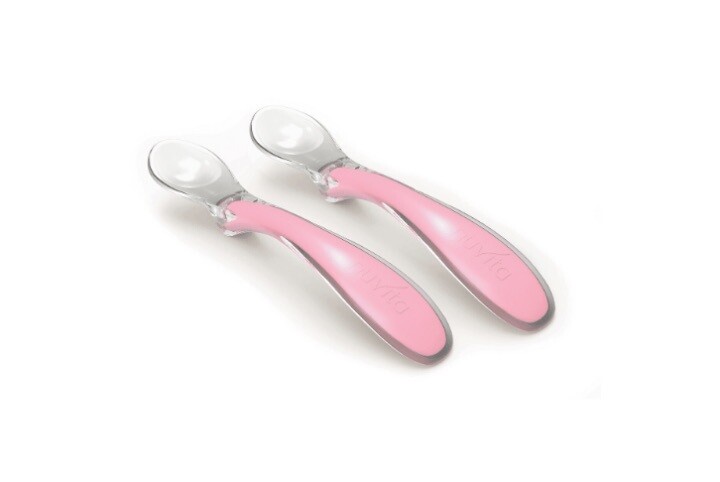 Nuvita Set Cucchiai in Silicone Rose 0m+