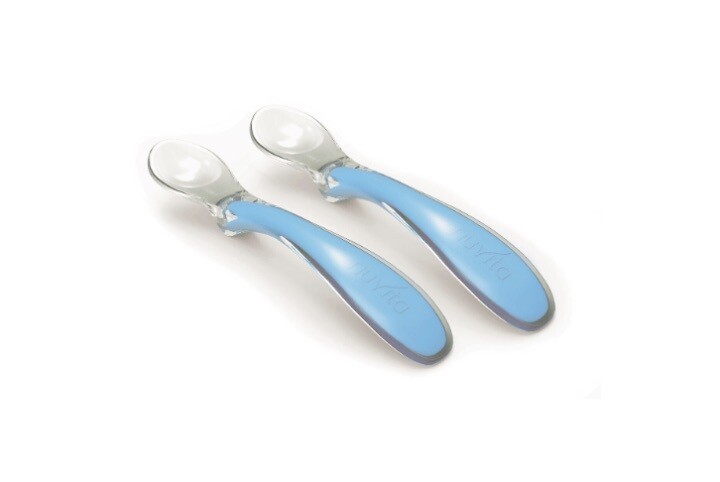 Nuvita Set Cucchiai in Silicone Blue 0m+