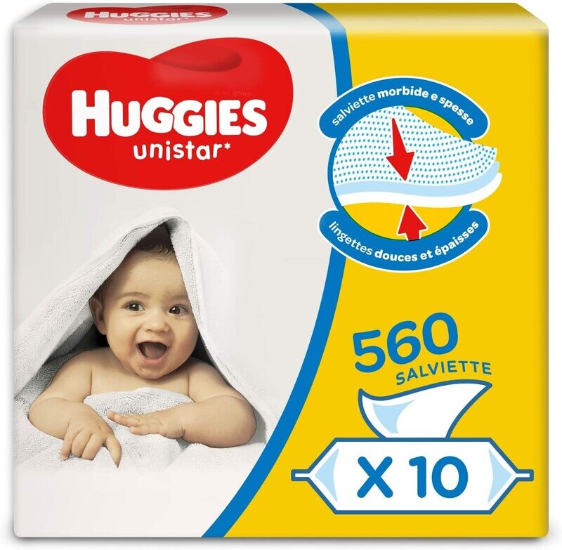 Huggies Salviettine Unistar Pacco Scorta da 10x56pz