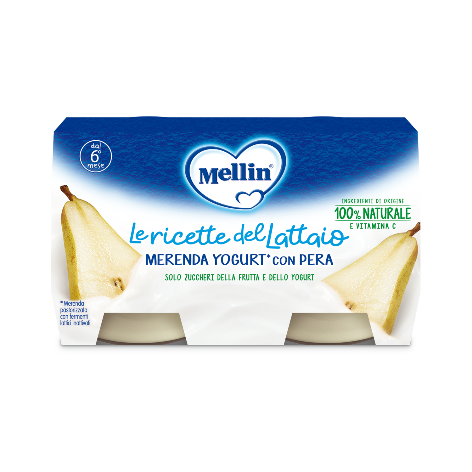 Mellin Merende Pera e Yogurt 2x120g