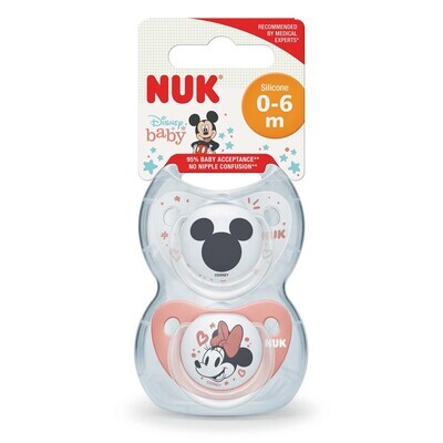 Nuk Succhietti Disney Baby Silicone 0-6 Mesi 2pz