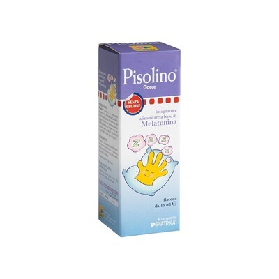 Pediatrica Pisolino Gocce
Integratore Alimentare di Melatonina.
Flacone da 15 ml con Contagocce.