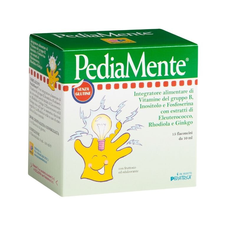 Pediatrica Pediamente  Integratore Alimentare di Vitamine 15 Flaconcini Monodose da 10ml
