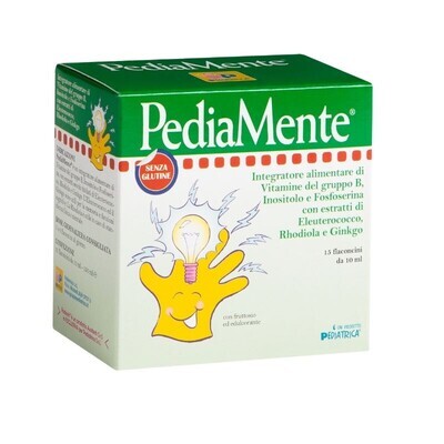 Pediatrica Pediamente  Integratore Alimentare di Vitamine 15 Flaconcini Monodose da 10ml