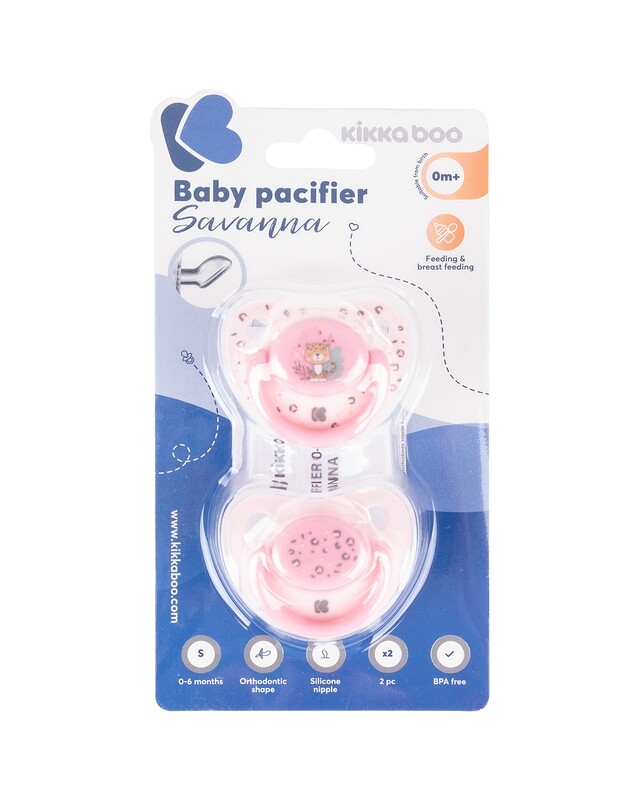 Kikka Boo Savana Succhietto Rosa in Silicone 0m+