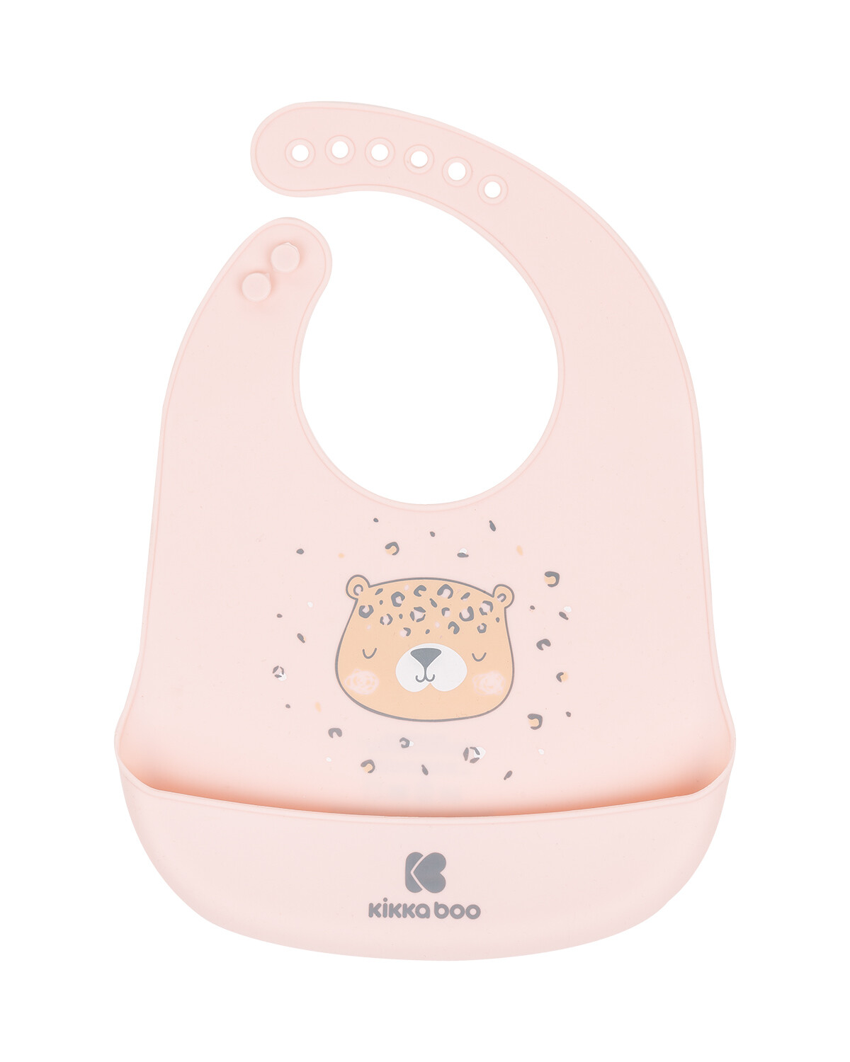 Kikka Boo Bavaglino Savana in Silicone Rosa