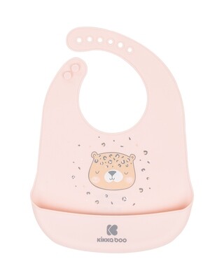 Kikka Boo Bavaglino Savana in Silicone Rosa