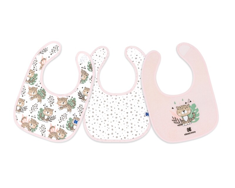 Kikka Boo Set Bavaglini Savana in Cotone Rosa 3 pz