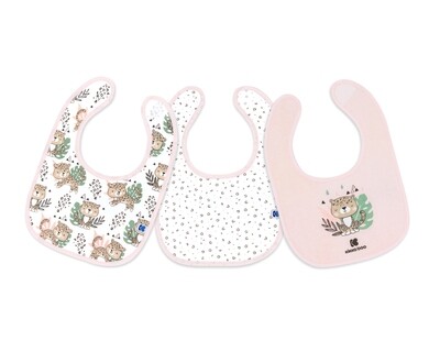 Kikka Boo Set Bavaglini Savana in Cotone Rosa 3 pz