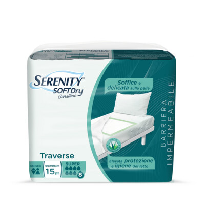Serenity Traveresa Soft Dry Sensitive 60x90 cm da 15 pz
