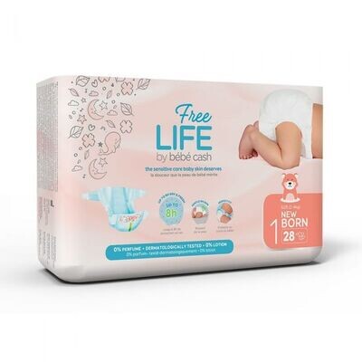 Freelife Pannolino New Born 1 Tg 2-4 kg da 28pz