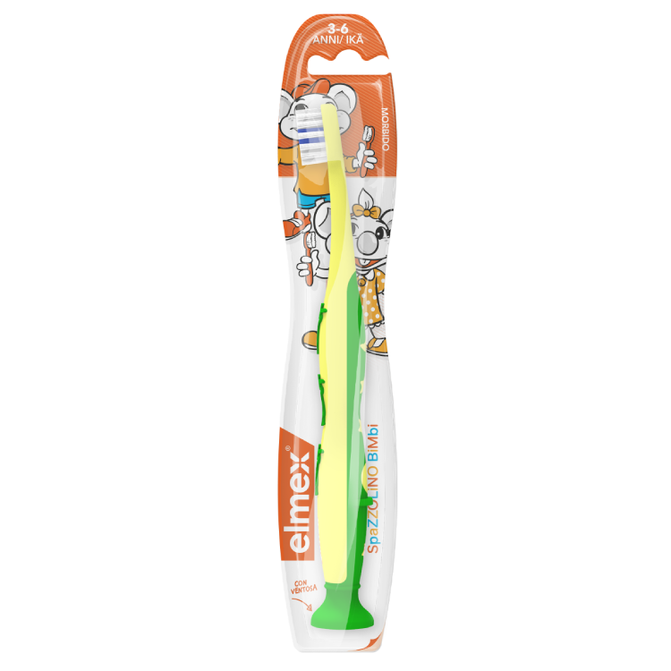 Elmex Spazzolino Bimbi per Denti 3-6 Anni Giallo Verde