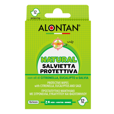 Alontan Natural Salvietta Antizanzare 19x14mm 12pz