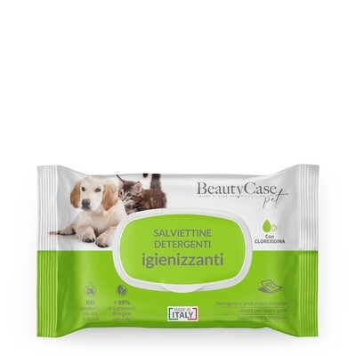 Beautycase Pet Salviettine Detergenti Igienizzanti con Clorexidina 40pz