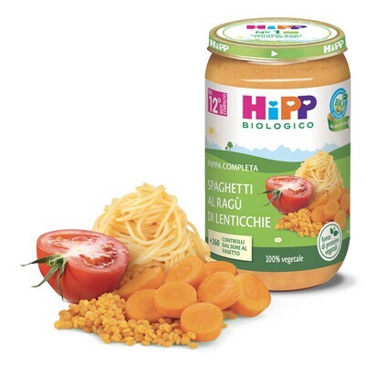Hipp Pappa Pronta Spaghettini al Ragù di Lenticchie 250g